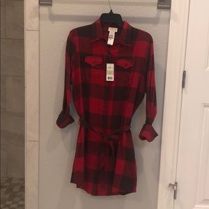 NWT Wrangler buffalo plaid tunic/shirt dress